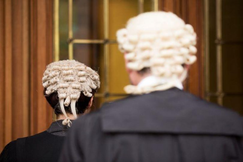 Back of barrister heads